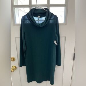 Old Navy green slouch neck long sleeve dress.